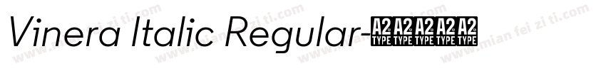 Vinera Italic Regular字体转换